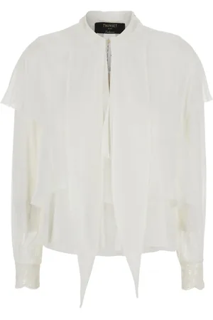 Twin-Set Bluzki, Kobieta, Biały, S, Biała Koszula Zestaw z Camicia