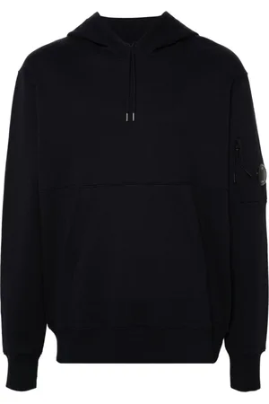 C.P. Company Bluzy, Mężczyzna, Niebieski, L, Bawełna, Bluza z kapturem Diagonal Raised Fleece