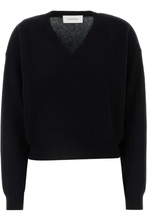 Sportmax Swetry, Kobieta, Czarny, XS, Wełna, Polis V-Neck Knitwear