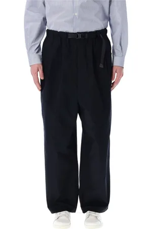 Comme des Garçons Spodnie, Mężczyzna, Niebieski, M, Nylon, Wytrzymałe Spodnie Joggingowe z Paskiem