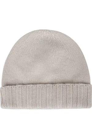 DRUMOHR Akcesoria, Mężczyzna, Szary, ONE SIZE, Kaszmir, Ciepła Dzianinowa Czapka Beanie