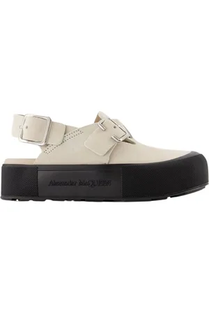 Alexander McQueen Buty, Mężczyzna, Beżowy, 40 EU, Skóra, Oversize Buty Płaskie - Multi - Skóra