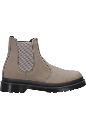 Dr. Martens Buty, Mężczyzna, Szary, 40 EU, Skóra, Szare skórzane botki Chelsea z elastycznymi wstawkami
