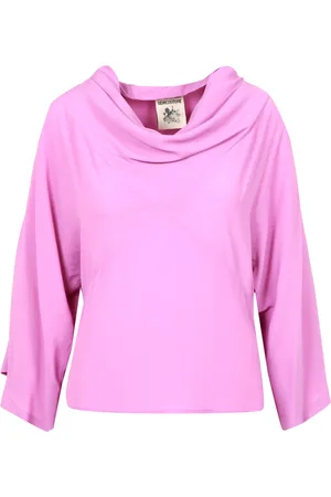 SEMICOUTURE Bluzki, Kobieta, Różowy, S, Bluzka z Crepe de Chine