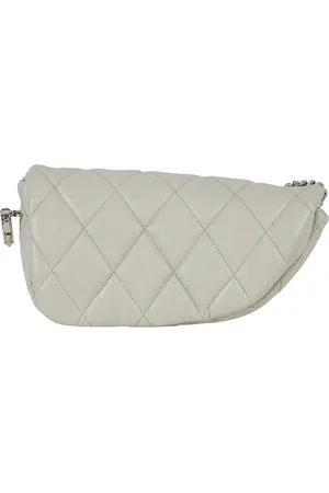 Burberry Torebki, Kobieta, Szary, ONE SIZE, Skóra, Stylowe torebki z zamkiem w kształcie tarczy
