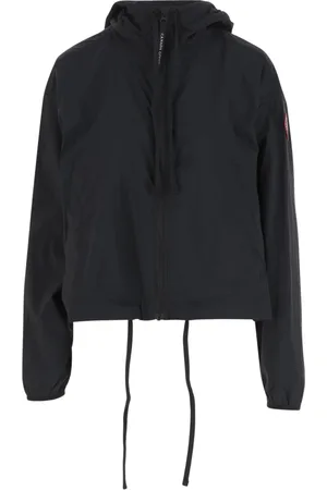 Canada Goose Kurtki, Kobieta, Czarny, L, Nylon, Nylonowa Krótka Kurtka z Kapturem