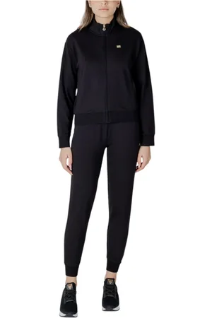 EA7 Sport, Kobieta, Czarny, S, Bawełna, Damski dres z bawełny stretch Core Lady