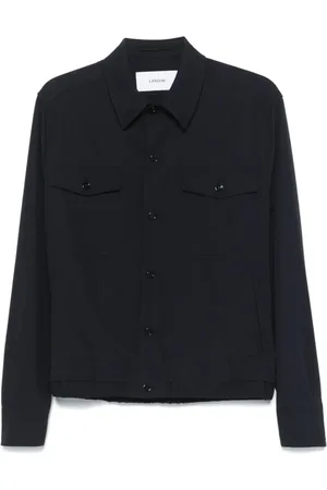 LARDINI Kurtki, Mężczyzna, Czarny, 2XL, Stylowa wełniana kurtka dla mężczyzn
