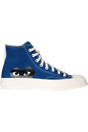 Comme des Garçons Buty, Mężczyzna, Niebieski, 45 EU, Big Heart Hi Top Chuck Taylor 70