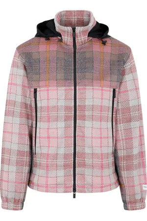 Dior Kurtki, Mężczyzna, Wielobarwność, L, Bawełna, Różowa kurtka w kratę