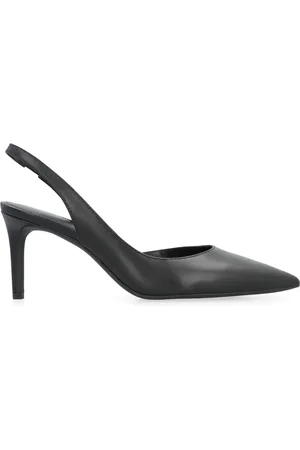 Michael Kors Buty, Kobieta, Czarny, 36 EU, Skórzane Szpilki z Otwartym Nosem