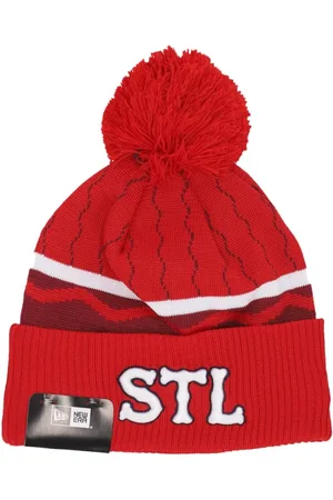 New Era Akcesoria, Mężczyzna, Czerwony, ONE SIZE, Poliester, MLB City Connect Czapka Zimowa Pom Pom