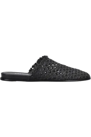 Premiata Buty, Kobieta, Czarny, 38 EU, Pleciony Sabot z Rafiowym Wykończeniem