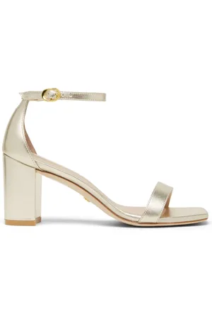 Stuart Weitzman Buty, Kobieta, Beżowy, 37 1/2 EU, Sandały Nudistcurve 75 Block