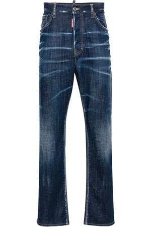 Dsquared2 Jeansy, Mężczyzna, Niebieski, M, Bawełna, Dżinsy Skinny ze Streczowanej Bawełny