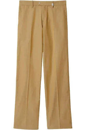Burberry Spodnie, Mężczyzna, Beżowy, L, Bawełna, Bawełniane spodnie