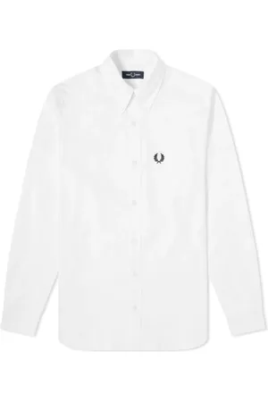 Fred Perry Koszule, Mężczyzna, Biały, M, Bawełna, Autentyczna koszula Oxford zapinana na guziki