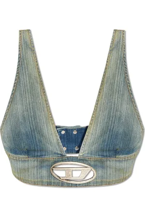Diesel Koszulki, Kobieta, Niebieski, S, Bawełna, De-Elly-S Top