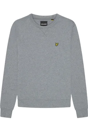 Lyle & Scott Bluzy, Mężczyzna, Szary, XL, Bawełna, Klasyczna bluza dresowa z okrągłym dekoltem Mid Grey
