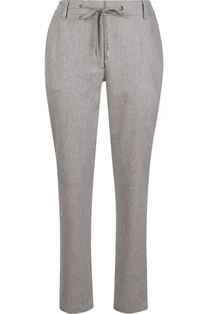 ELEVENTY Spodnie, Kobieta, Szary, XS, Bawełna, Spodnie Slim-fit
