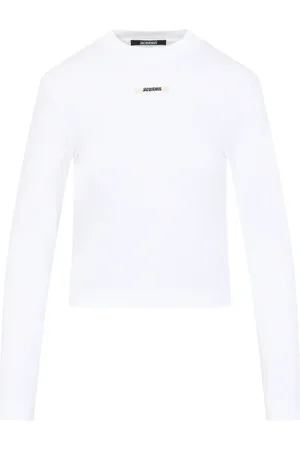 Jacquemus Koszulki, Kobieta, Biały, M, Biała Koszulka Stylowy Design