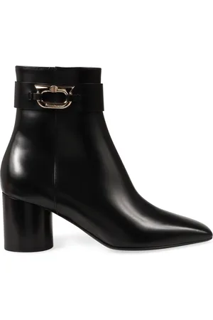 Salvatore Ferragamo Buty, Kobieta, Czarny, 38 EU, Skórzane Botki