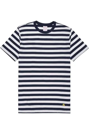Brooks Brothers Koszulki, Mężczyzna, Niebieski, L, Bawełna, Koszulka w paski z bawełny Supima