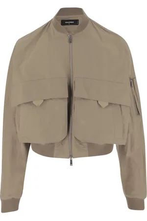 Dsquared2 Kurtki, Mężczyzna, brązowy, M, Poliester, Kurtka z tkaniny technicznej