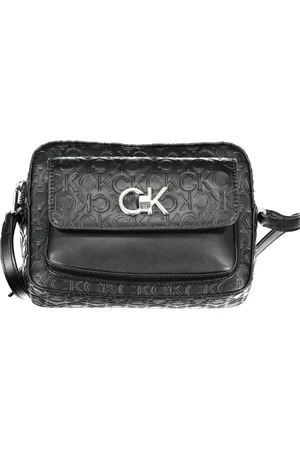 Calvin Klein Torebki, Kobieta, Czarny, ONE SIZE, Poliester, Torebka Crossbody z Zamknięciem na Zamek
