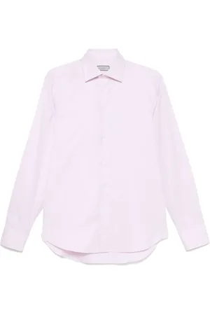 CANALI Koszule, Mężczyzna, Różowy, XL, Bawełna, Koszula Oxford z Zapięciem na Guziki