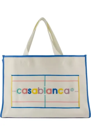 Casablanca Torebki, Kobieta, Wielobarwność, ONE SIZE, Skóra, Dzianinowa Torba Shopper
