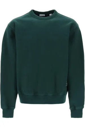 Burberry Bluzy, Mężczyzna, Zielony, S, Bawełna, Oversize`owa bluza dresowa z kwadratowym dekoltem