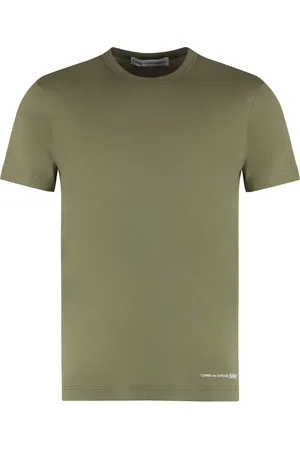 Comme des Garçons Koszulki, Mężczyzna, Zielony, M, Bawełna, Bawełniany T-shirt z okrągłym dekoltem