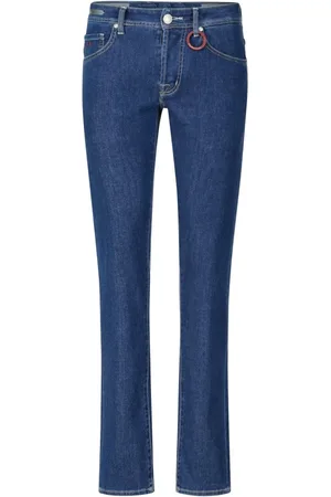 sartoria tramarossa Jeansy, Mężczyzna, Niebieski, W36, Jeansyy Slim-Fit z karabińczykiem