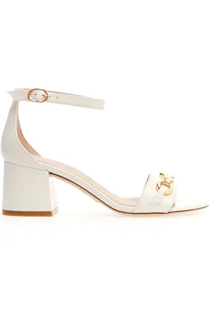 Stuart Weitzman Buty, Kobieta, Biały, 39 EU, Skóra, Sandały na wysokim obcasie