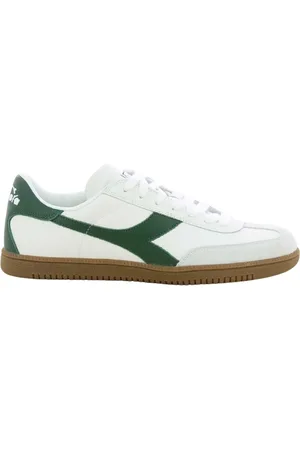 Diadora Buty, Mężczyzna, Biały, 44 EU, Skóra, Zielone Buty Treningowe H