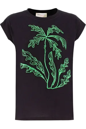 ERMANNO SCERVINO Koszulki, Kobieta, Czarny, M, Bawełna, Bawełniana koszulka T-Shirt