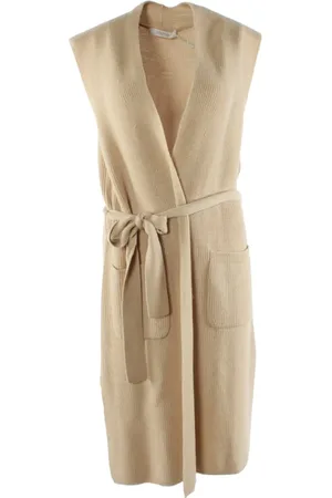 Max Mara Kurtki, Kobieta, Beżowy, L, Wełna, Wełniana Kamizelka
