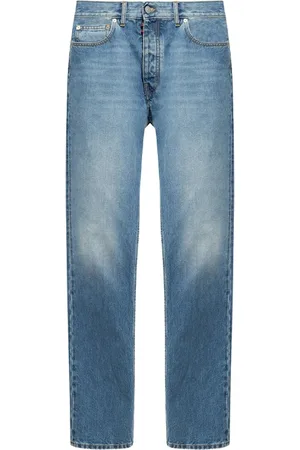Maison Margiela Jeansy, Mężczyzna, Niebieski, W33, Bawełna, Jeansyy z prostymi nogawkami