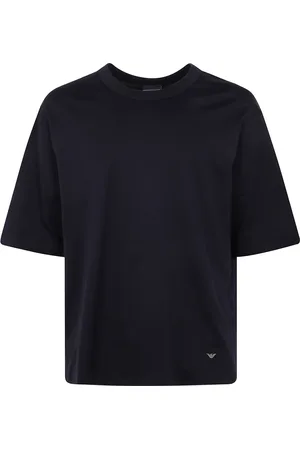 Emporio Armani Koszulki, Mężczyzna, Czarny, L, Bawełna, Casualowa Koszulka Bawełniana