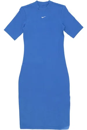 Nike Sukienki, Kobieta, Niebieski, L, Essential Midi Dress Star