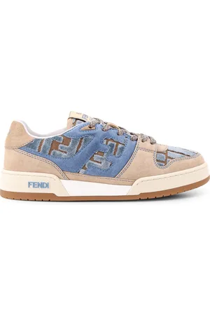 Fendi Buty, Kobieta, Wielobarwność, 36 EU, Zamsz, Zamszowe sneakersy z wstawkami FF