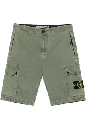 Stone Island Szorty, Mężczyzna, Zielony, W34, Zielone Cargo Bermuda Shorts Ss 25