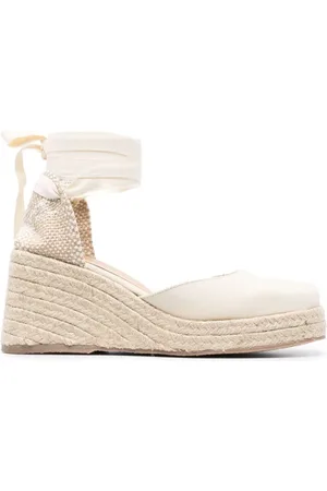 Castaner Buty, Kobieta, Biały, 39 EU, Skóra, Sandały Espadryle na Koturnie Tina