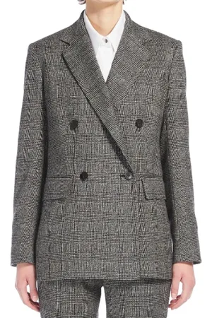 Max Mara Kurtki, Kobieta, Szary, L, Wełna, Szara Marynarka o Klasycznym Kroju