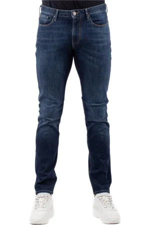Emporio Armani Jeansy, Mężczyzna, Niebieski, W30, Bawełna, Jeansyy Slim-fit