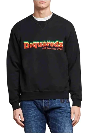 Dsquared2 Bluzy, Mężczyzna, Czarny, L, Stylowa bluza dresowa na co dzień