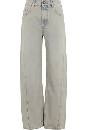 SEMICOUTURE Jeansy, Kobieta, Niebieski, W26, Elegancka Kwiatowa Sukienka