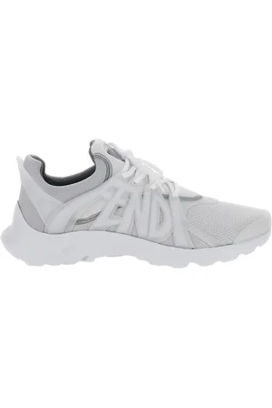 Fendi Buty, Mężczyzna, Biały, 40 EU, Poliester, Sneakersy Runner z napisami