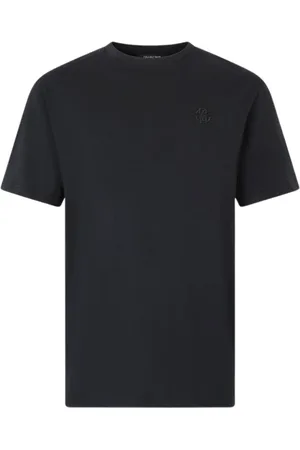 Roberto Cavalli Koszulki, Mężczyzna, Czarny, 2XL, Monogram Logo Haftowany Bawełniany T-shirt